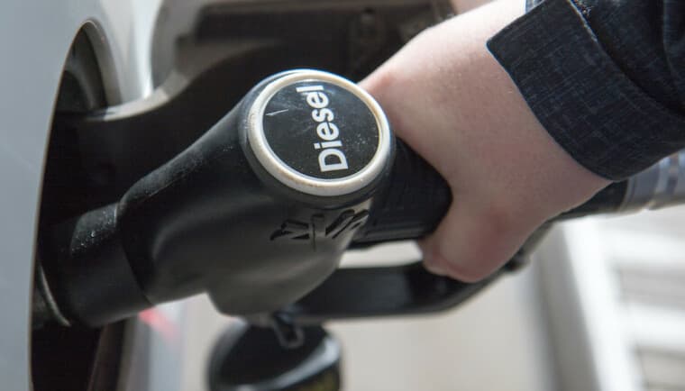 Diesel på bensinbil